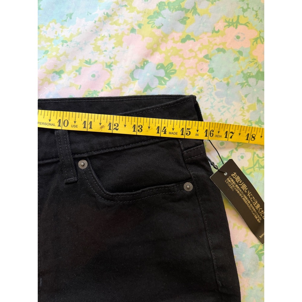 Banana Republic | Bermuda Denim Short 28/6 Black High Rise Stretch Summer Fall - Picture 10 of 11